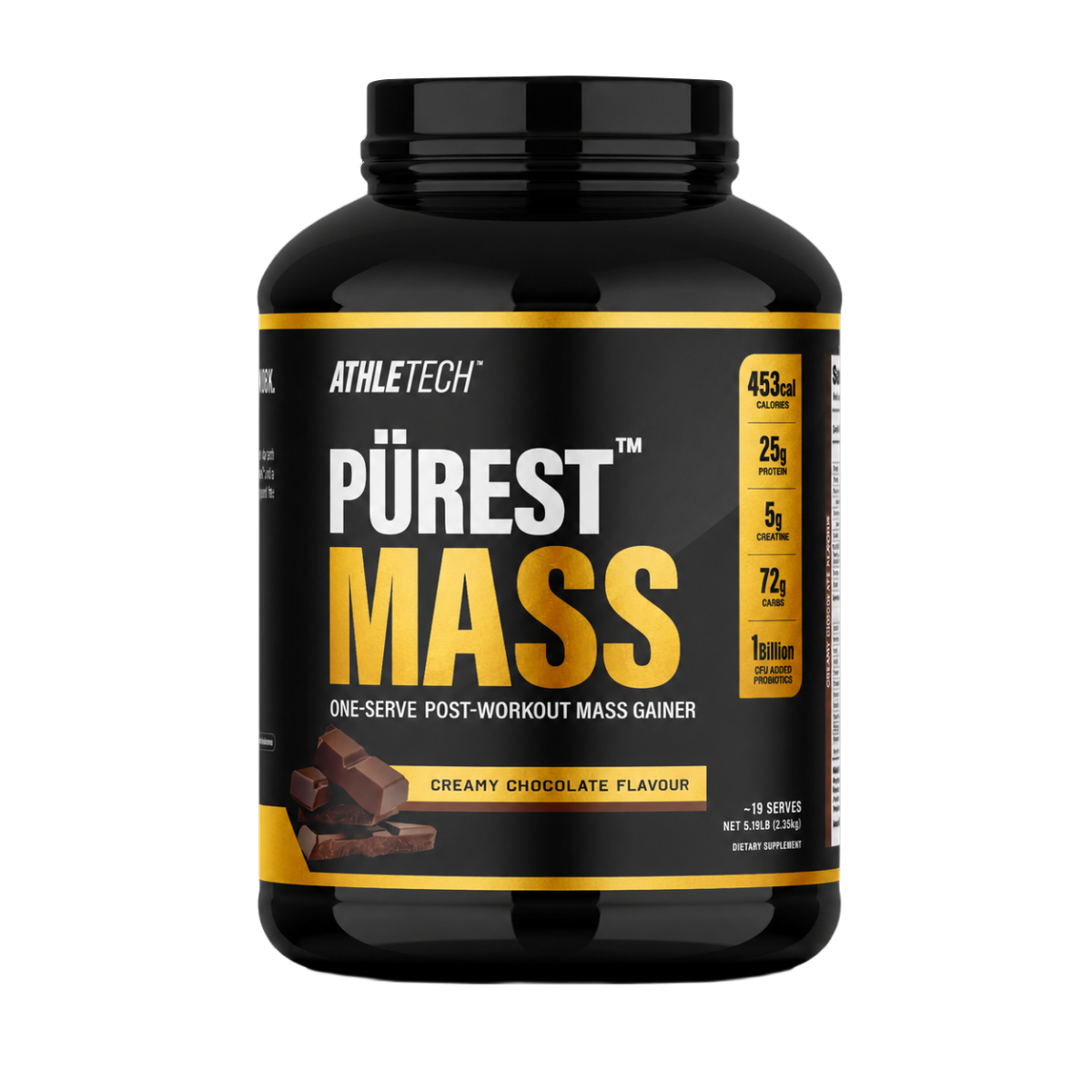 Athletech Pürest Mass Gainer 5.19lb - Creamy Chocolate