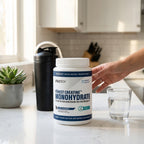 Athletech Purest Creatine 1kg on a kitchen counter