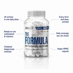 The Formula - 24 actives, methylated B vitamins, chelated minerals, every dose printed