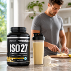 ISO 27 protein shake in the kitchen