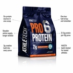 Pro 6 Whey benefits - six protein sources, 3g creatine, 21.5g protein per serve